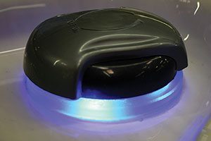 Close up of the Illuminated Controls feature on a Vita Spa