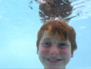 Boy underwater